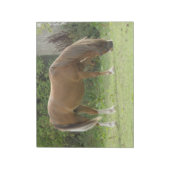 Kastanjebruin-paardengraasblok Notitieblok (Linkerzijde)