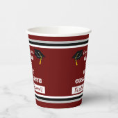 Kastanjebruin |White Gefeliciteerd Afstuderen Afst Papieren Bekers (Links)