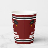 Kastanjebruin |White Gefeliciteerd Afstuderen Afst Papieren Bekers (Rechts)