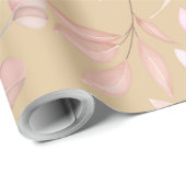 kastanjebruine bloemen cadeaupapier (Rol Hoek)