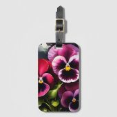  kastanjebruine daek rode slipjes waterverf schild bagagelabel (Voorkant (verticaal))