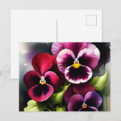  kastanjebruine daek rode slipjes waterverf schild briefkaart (Voorkant / Achterkant)