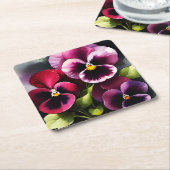  kastanjebruine daek rode slipjes waterverf schild kartonnen onderzetters (Schuin)