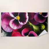  kastanjebruine daek rode slipjes waterverf schild strandlaken (Voorkant)