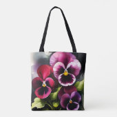 kastanjebruine daek rode slipjes waterverf schild tote bag (Achterkant)