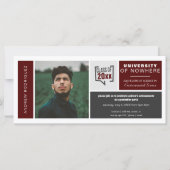 Kastanjebruine dozen & foto brede afstudeeruitnodi (Voorkant)