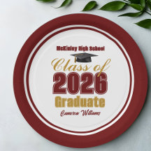 Kastanjebruine Gouden Afstudeerfeest Klas van 2026