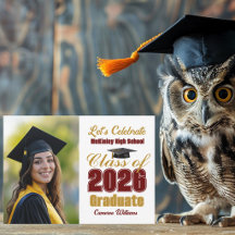 Kastanjebruine Gouden Klas van 2026 Foto Afstudeer