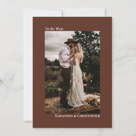 Kastanjebruine Minimalistische Verticale Foto Brui Kaart