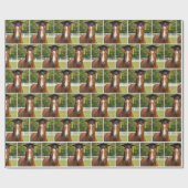 Kastanjebruine Paard Afgestudeerd Cadeaupapier (Vlak)