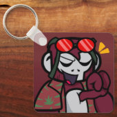 kastanjebruine sleutelhanger (Voorkant)