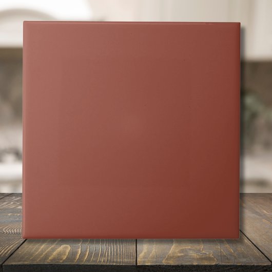 Kastanjebruine Stevige Kleur | Klassiek Elegant Tegeltje