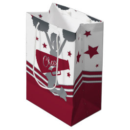 Kastanjebruine Zilveren Sterren Cheer Cheerleading Medium Cadeauzakje