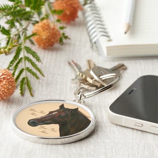 Kastanjehazen, paardenpeper  sleutelhanger (Zijkant)