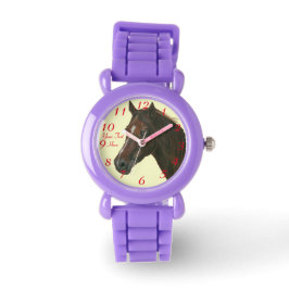 Kastanjehazen, paardenportret voor paardenkunst horloge