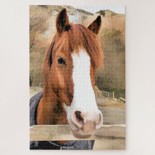 KASTANJEKLEURIG PAARD LEGPUZZEL (Verticaal)