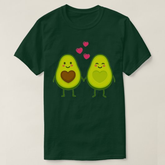 Kastanjekoppels van avocado's t-shirt (Design voorkant)