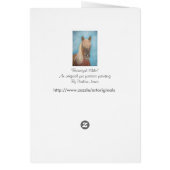 kastanjemeel met blonde mane equine art horse (Achterkant)