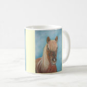 kastanjemeel met blonde mane equine art horse koffiemok (Voorkant rechts)