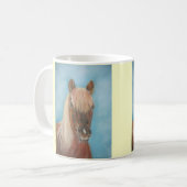 kastanjemeel met blonde mane equine art horse koffiemok (Voorkant links)