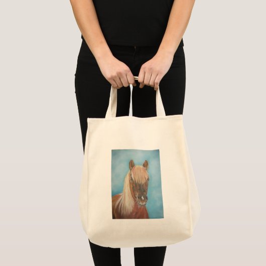 kastanjemeel met blonde mane equine horse tote bag (Voorkant (product))