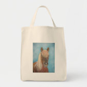 kastanjemeel met blonde mane equine horse tote bag (Voorkant)