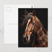 kastanjepaard briefkaart (Voorkant / Achterkant)