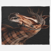 kastanjepaard fleece deken (Voorkant (Horizontaal))