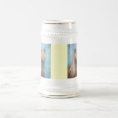 kastanjeparen met blonde mane equine art bierpul (Center)