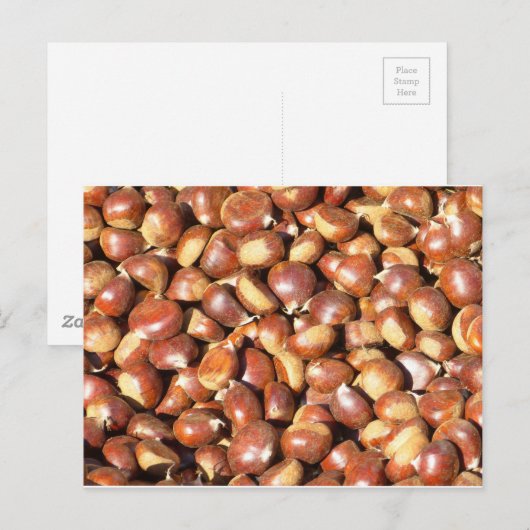 kastanjes-211079, zoete kastanjes, delicatesse briefkaart (Voorkant / Achterkant)