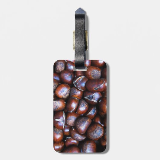 Kastanjes Bagagelabel (Achterkant verticaal)