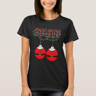 Kastanjes Borstnoten Kerstmis Bijpassende Kerstmis T-shirt