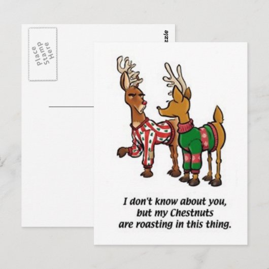 Kastanjes branden briefkaart (Voorkant / Achterkant)