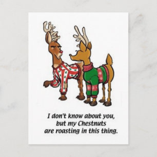 Kastanjes branden briefkaart