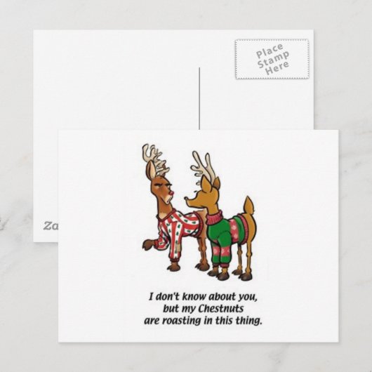 Kastanjes branden briefkaart (Voorkant / Achterkant)