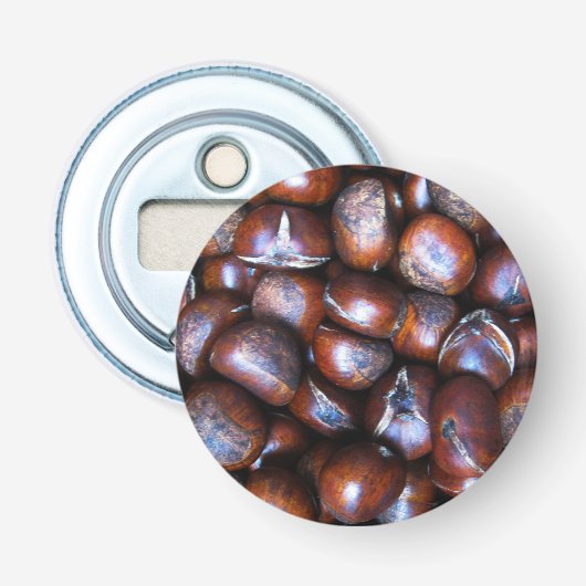 Kastanjes Button Flesopener (Voorkant)