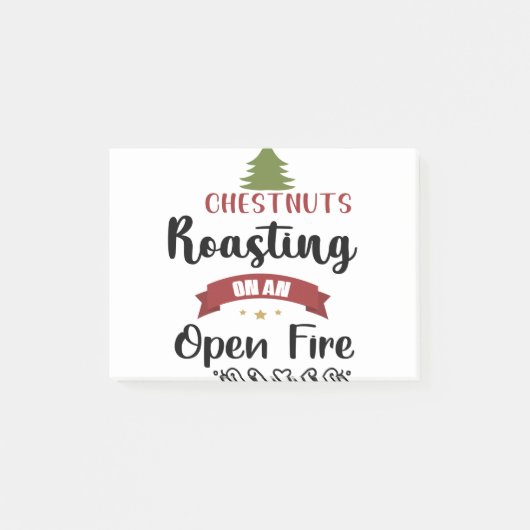 Kastanjes die op een open vuur branden post-it® notes (Voorkant)