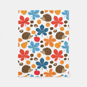 Kastanjes en egel naadloos (ver.10) fleece deken