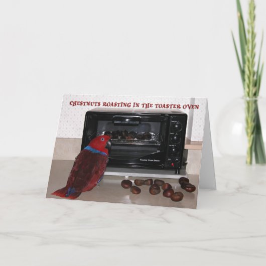 Kastanjes Feestdagen Kaart (Voorkant)