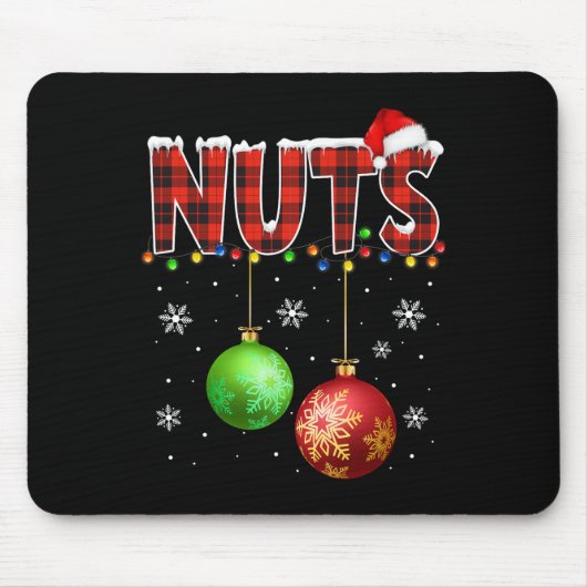 Kastanjes Leuke Bijpassende Koppels Kerstverlichti Muismat (Voorkant)