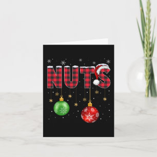 Kastanjes Matching Family Fun Borstnoten Kerstmis Kaart