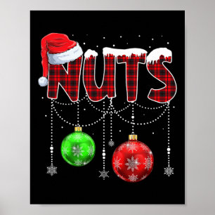 Kastanjes Matching Family Fun Borstnoten Kerstmis Poster