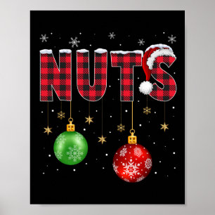 Kastanjes Matching Family Fun Borstnoten Kerstmis Poster