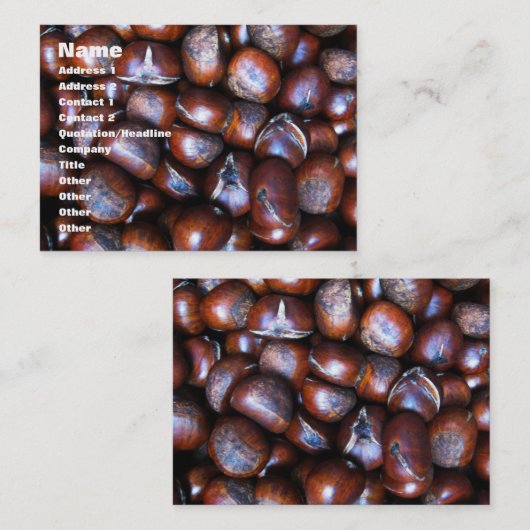 Kastanjes Visitekaartje (Voorkant / Achterkant)