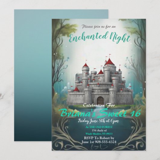 Kastanjesnoer 16 kaart (Voorkant / Achterkant)