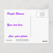 Kastboom Purple Flowers Briefkaart (Achterkant)