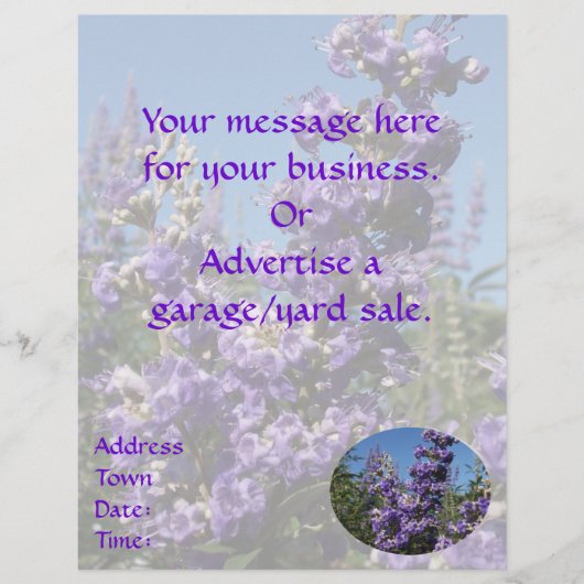 Kastboom Purple Flowers Flyer (Voorkant)