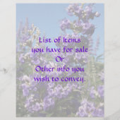 Kastboom Purple Flowers Flyer (Achterkant)