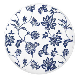 Kastdroog / Keramische deurknoppen - Frans blauw/w Knop