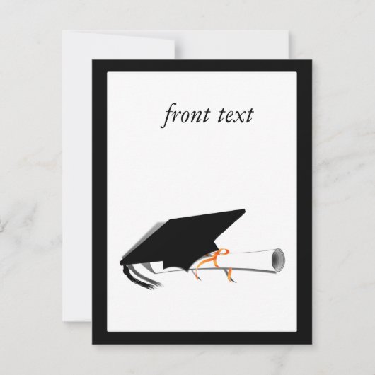 Kastdroog met diploma op blanco kaart (Voorkant)